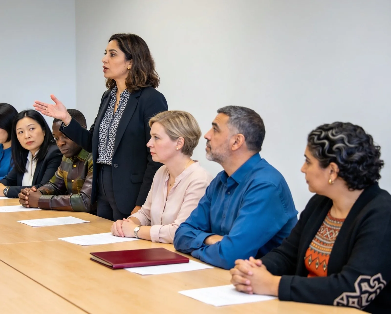 A working session: university leaders from different systems at one table.
