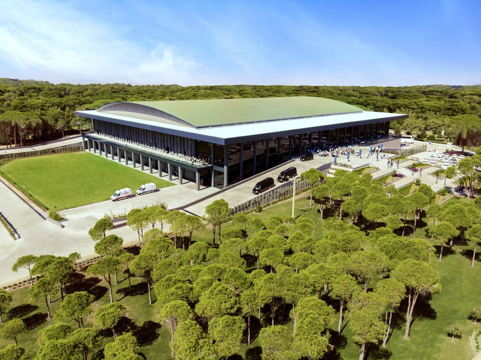 The NEST Convention Center among the pines of Belek.