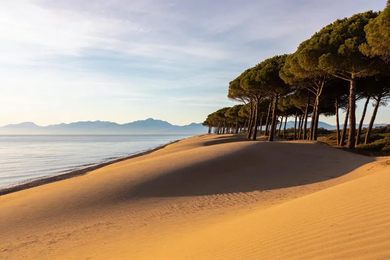 The coast at Belek in the mild light of November.